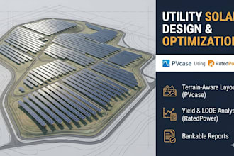 provide utility solar design and optimization using pvcase or ratedpower
