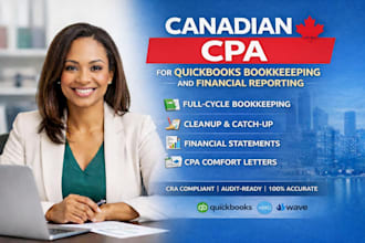 be your canadian CPA for quickbooks, bookkeeping and financial reporting