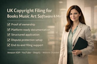 file UK US copyright for artwork books music software proof of ownership