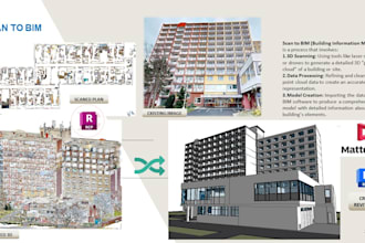 create a scan to bim modeling project  from point cloud data