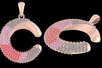 create high quality cad jewelry and render it