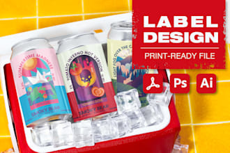 design hand drawn craft labels and packaging for beverages