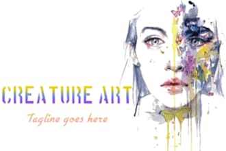 design feminine watercolor logo design