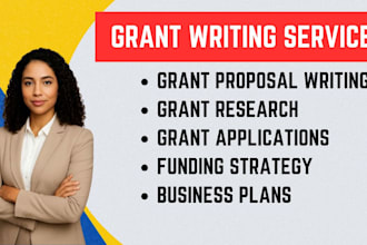 write a professional US grant proposal, application, or business plan