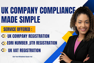 do UK ltd company registration, UK vat return, get utr code, eori number, tax id