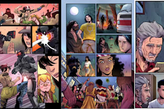 draw graphic novel comic book illustration comic page strip as your comic artist
