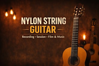 record nylon guitar for your song or project