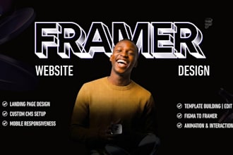 design responsive framer websites, framer template, portfolio and update framer