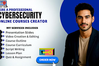 do cybersecurity online course, ebook ghostwriting and powerpoint presentation,