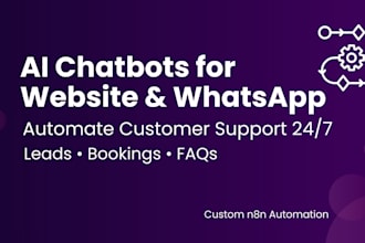 build ai chatbots for website or whatsapp using n8n