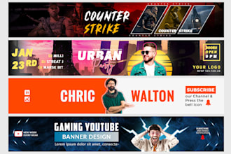 design youtube banner cover channel art
