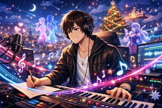 create high quality custom music production for games, anime, jpop kpop vocals