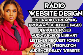 design radio website station website broadcast website media website music site