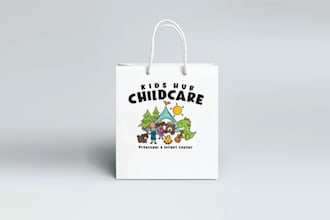 design childcare, education kids, and children logo