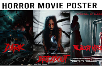 design a professional horror movie poster