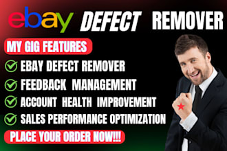 remove ebay defects, fix account issues and improve seller performance