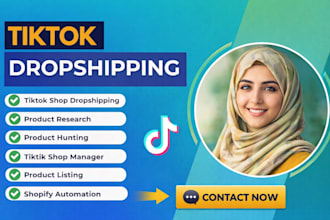 manage tiktok shop dropshipping product research listing  and automation
