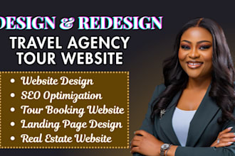 design travel agency website, tour booking website