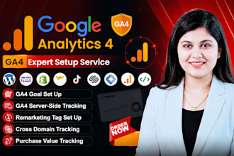 setup google analytics, ga4 ecommerce tracking, ga4 server side tracking by gtm