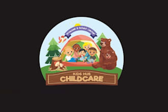 create baby shop, toy shop, kids shop, childcare, baby and kids logo