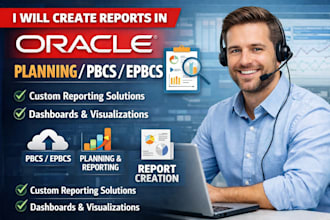 create reports in oracle planning, pbcs or epbcs application