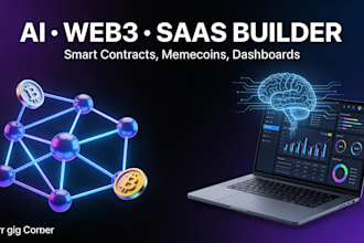 build viral ai powered web3 saas, memecoin with smart contract and dashboard