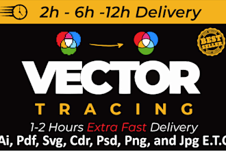 do manually vector trace logo to high resolution file