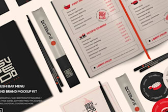 do professional restaurant branding with logo, menu, packaging and social media