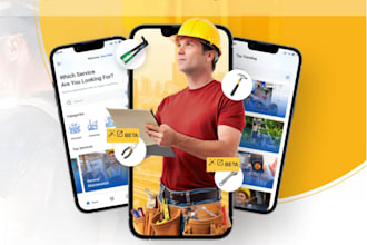 develop handyman service app, multivendor aggregator handyman app urgent job app