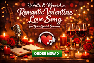 write and record a romantic valentine love song for your special someone
