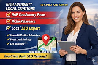 build high authority local citations, niche backlinks for local SEO ranking