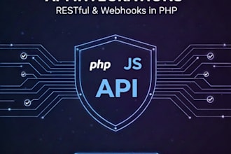 develop custom API integrations, rest apis, and webhooks in PHP