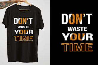 create custom typography and minimalist t shirt design