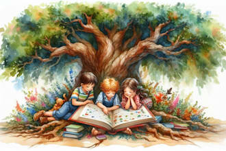 custom watercolor characters for children books