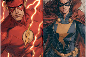 design dc or marvel style comic book and superhero character
