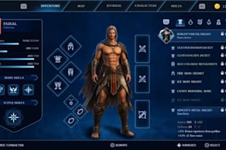 design game UI for unreal engine and unity engine