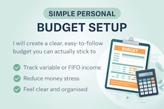 organise your personal finances and build a simple budget