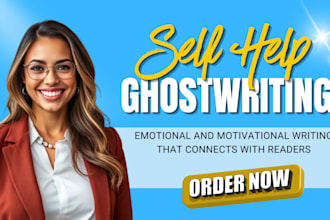 ghostwrite your self help and personal development book, write self help ebook