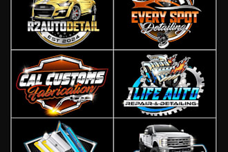do auto detailing, automotive, mobile detailing and  car wash logo
