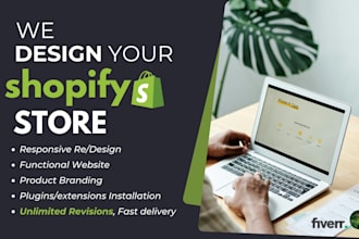 design shopify store, dropshipping store, graphic design