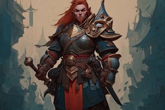 draw your tabletop dnd character in a fantasy style