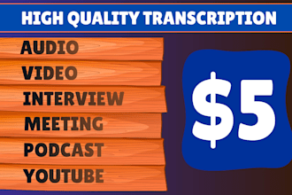 transcribe audio video podcast interview fast and accurate