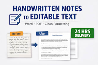 convert handwritten notes to editable word or PDF