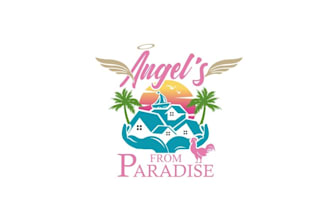 make eye catching super logo for an angels in paradise