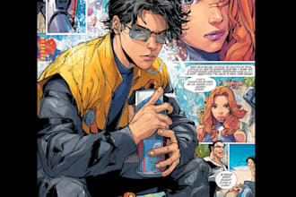draw comic book illustration with graphic novel