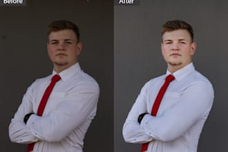 portrait photo retouching and photoshop editing