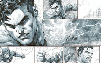 draw superhero action comic book page graphic