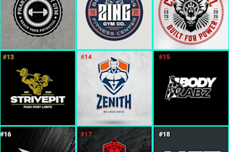 make hand drawn gym fitness club logo