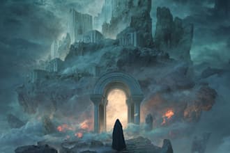 make fantasy or dnd party illustration