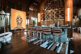 relayout 3d luxury restaurant, modern bar interior, 2d plan,cgi furniture render